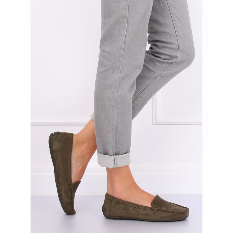 Verde Mocassini da donna R812-1 Verde 2