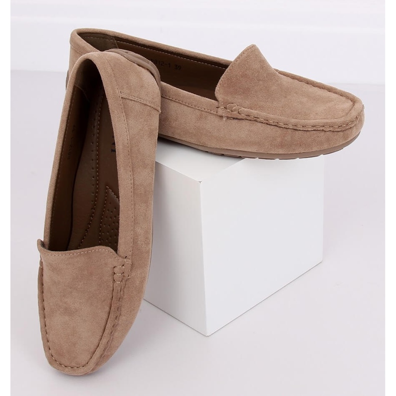 Mocassini da donna beige R812-1 Khaki marrone multicolore 2