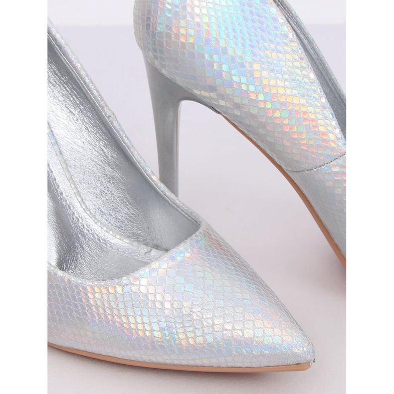 Décolleté su spilla olografica argento NF-52 Silver grigio 2