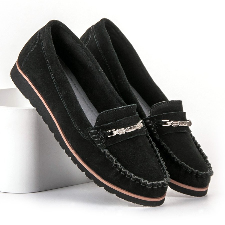 Filippo Comodi mocassini in pelle nero 1