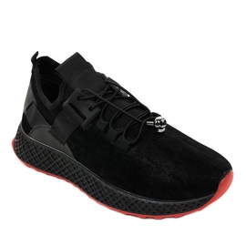 Scarpe sportive da uomo nere GM807 nero 1