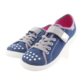 Scarpe per bambini Befado 251Q109 blu rosa grigio 3
