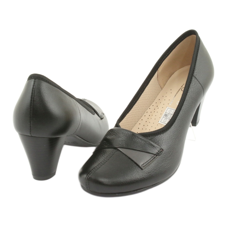 Pompe in pelle femminile Gregors 570 neri nero 4