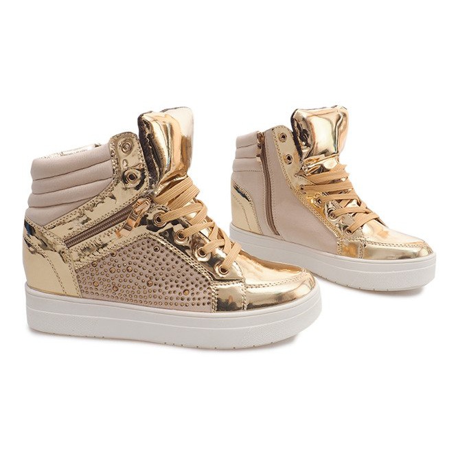 Calde scarpe da ginnastica dorate Y-25 d'oro 1
