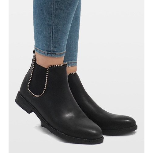 Stivali neri isolati con fascia elastica 1003-PA nero 2