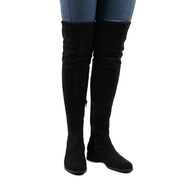 Stivali da donna in camoscio 8926 nero 2