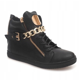 Sneakers Alte Con Cerniera 3346 Nere nero giallo 1