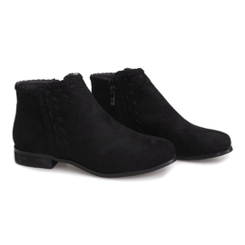 Stivaletti in pelle scamosciata Jodhpur 100-602 Nero 1