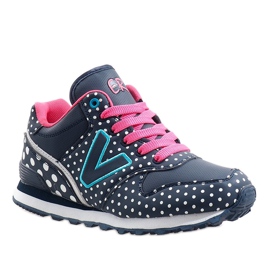 Scarpe sportive blu navy B1573-3 grigio 1