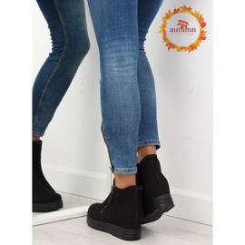 Stivali neri su una zeppa nascosta SJ657 Black nero 1