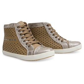 Sneakers Alte Con Borchie G (3) Camel marrone 1