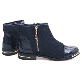 Stivali eleganti traforati B8107 Navy Blue blu navy 1