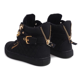 Sneakers alte trapuntate R-35 nere nero 2