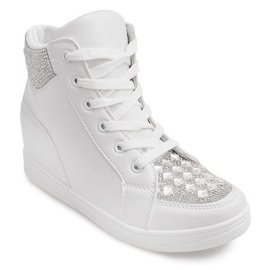 Sneakers Con Paillettes C7165 Bianche bianco 1