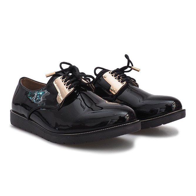 Scarpe laccate nere di Rose nero 1