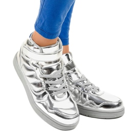 Sneakers Laccate Argento XW7082 grigio 1