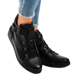 Sneakers nere con cerniera X1598-1 nero 2