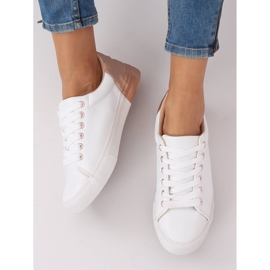 Sneakers donna bianche e champagne A88-29 W-CHAMPAGNE bianca multicolore 2