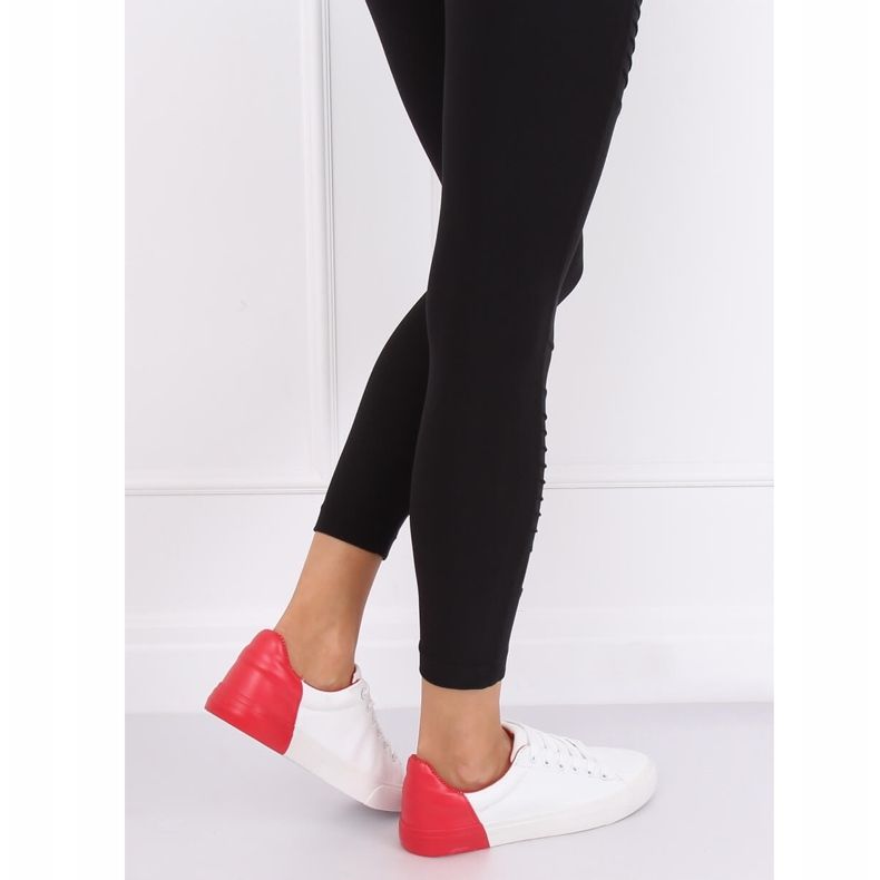 Sneakers da donna bianche e rosse A88-29 W-RED bianco rosso 2
