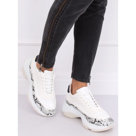YY-02 Scarpe sportive bianche serpente bianco multicolore 1