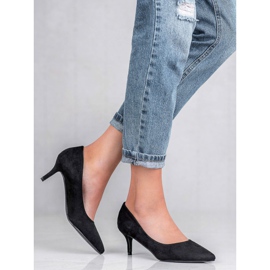 Ideal Shoes Comode pompe su uno spillo nero 1