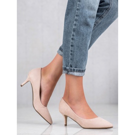 Ideal Shoes Comode pompe su uno spillo marrone 2