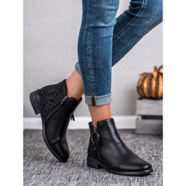 Filippo Stivali alla moda con cerniera nero 1