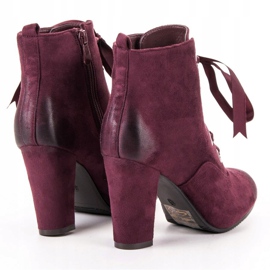 Vinceza Stivali in camoscio bordeaux rosso 2