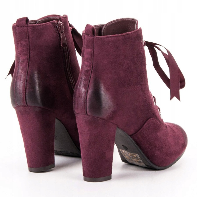 Vinceza Stivali in camoscio bordeaux rosso 2