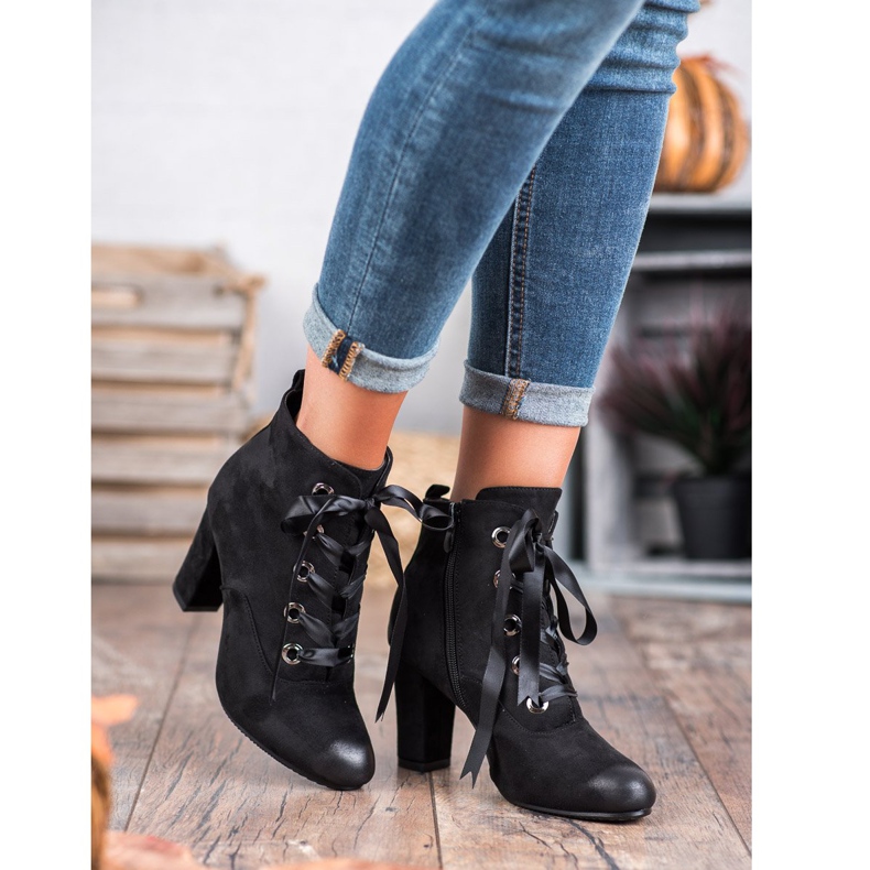 Vinceza Stivali in camoscio nero 1