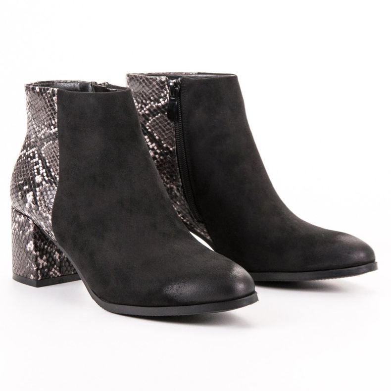 Vinceza Stivale con stampa animalier nero giallo 1