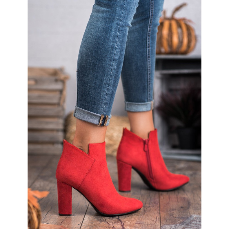 Vinceza Stivali sexy in pelle scamosciata rosso 1