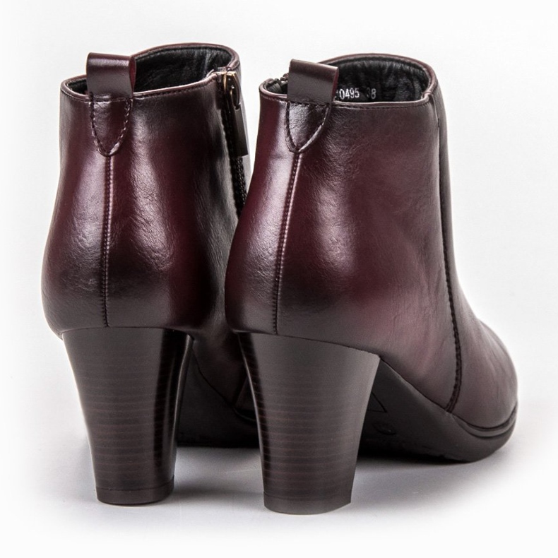Vinceza Stivali con tacco basso rosso 1