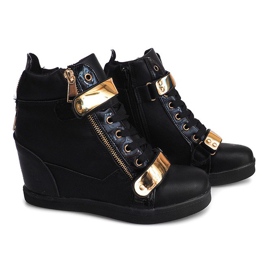 Sneakers con zeppa A89 Nere nero 1