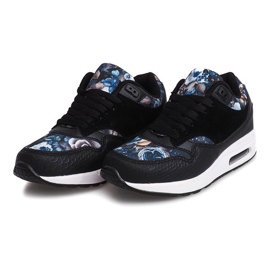 Scarpe Sneakers Flowers R-50 Nero 1