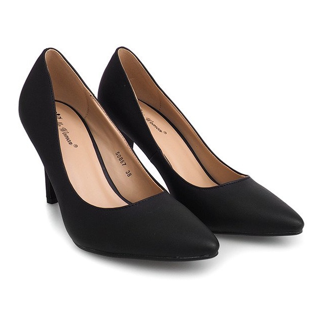 Tacco alto in camoscio 50867 Nero 1