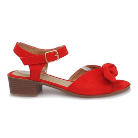 Sandali rossi Noemia con tacco alto rosso 2