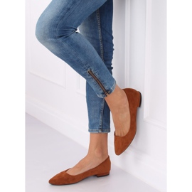 Ballerine con puntale a mandorla RC-76 Camel marrone 1