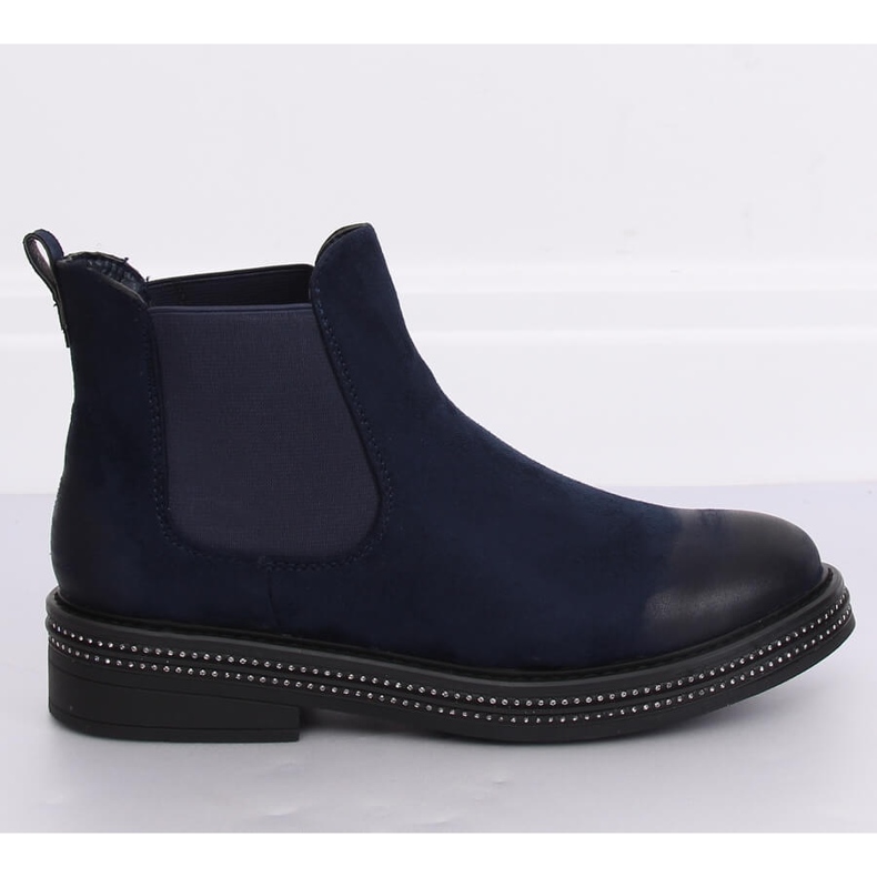 Stivaletti Chelsea blu navy da donna WY-2842 Blu 2