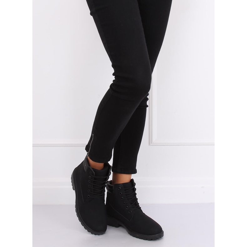 Stivali in legno da donna neri W-3033 Black nero 2