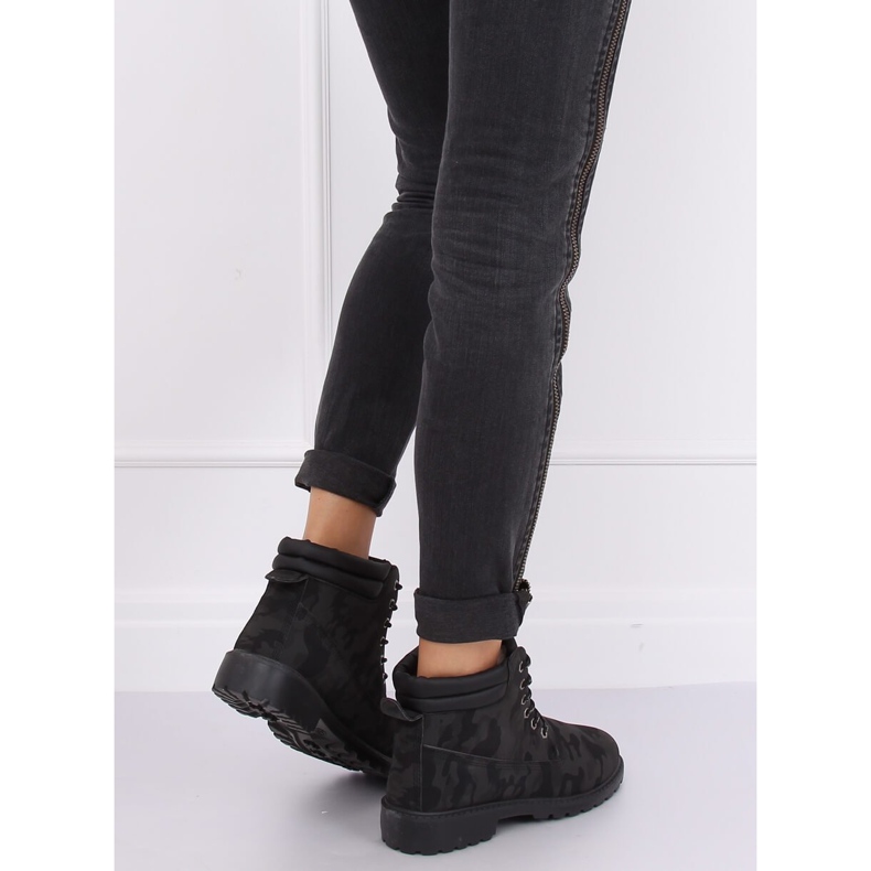 Stivali in legno per donna camo W-3033 Blackcamuflage nero 2