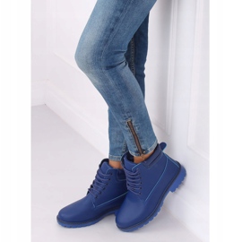 Stivali in legno per donna blu navy W-3033 Blue 1