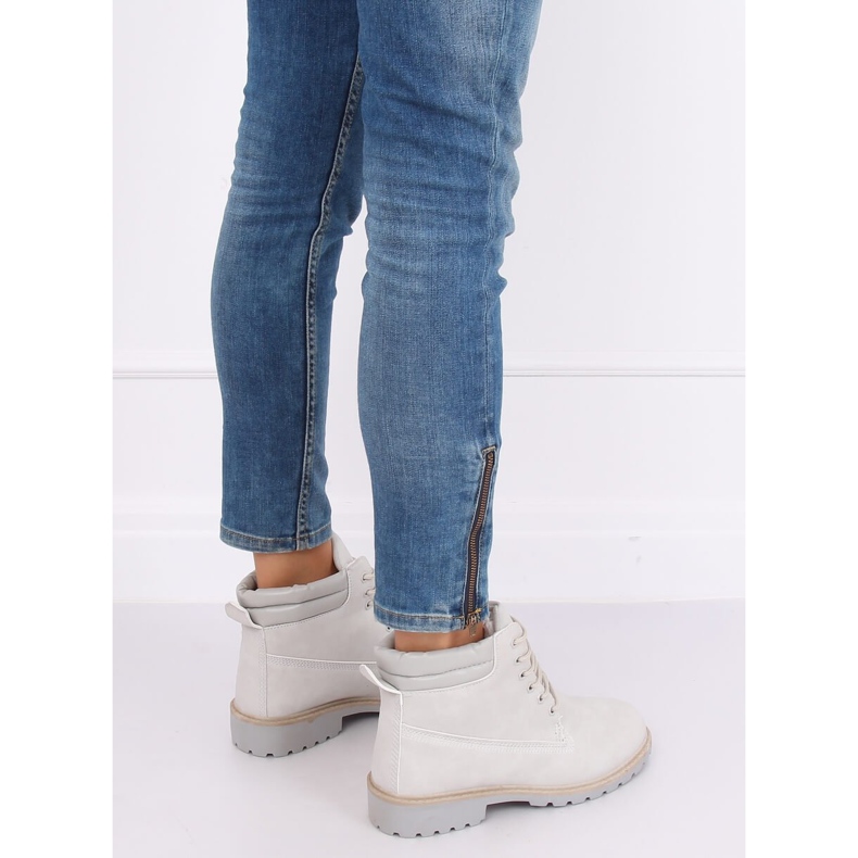 Stivali grigi in legno per donna W-3033 Grigio 2