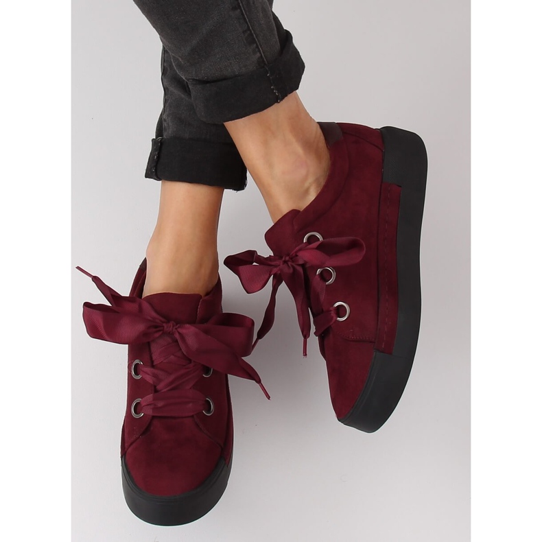 Sneakers da donna bordeaux 1018 Wine II-GAT rosso 2