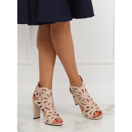 Stivali beige traforati AT-0657-L Nude II-GAT 1