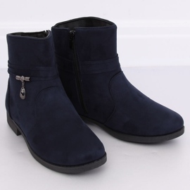 Stivali da donna scamosciati blu navy MP-53 Blue 1