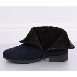 Stivali da donna scamosciati blu navy MP-53 Blue 2