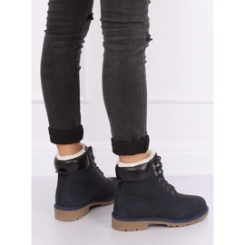 Stivali da donna in legno coibentato blu navy 1121-PA DK.BLUE 1