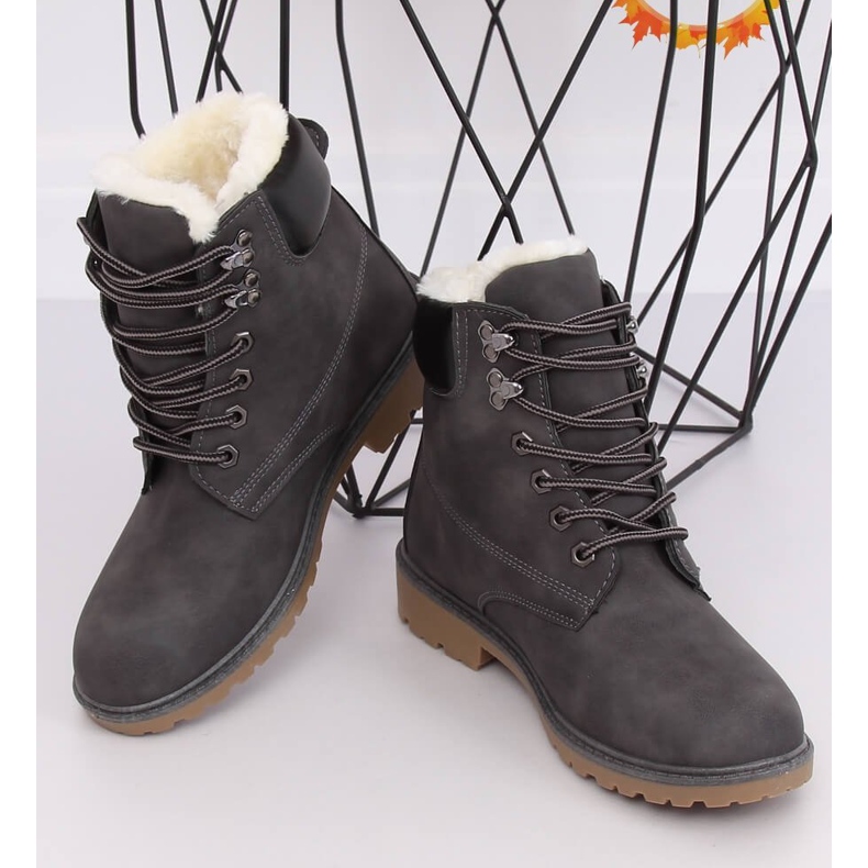 Stivali in legno isolanti grigi da donna 1121-PA Grey grigio 1