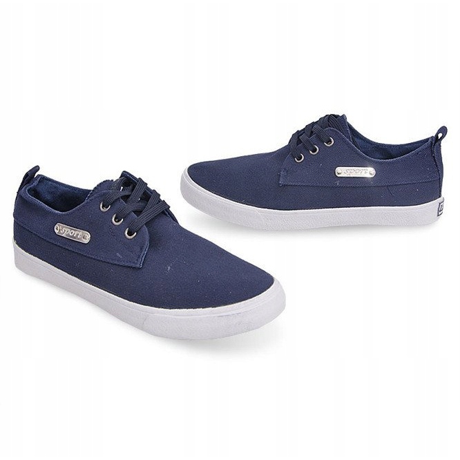 Sneakers casual in tessuto Y011 Blu 1